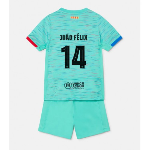Fotballdrakt Barn Barcelona Joao Felix #14 Tredjedraktsett 2023-24 Kortermet (+ Korte bukser)